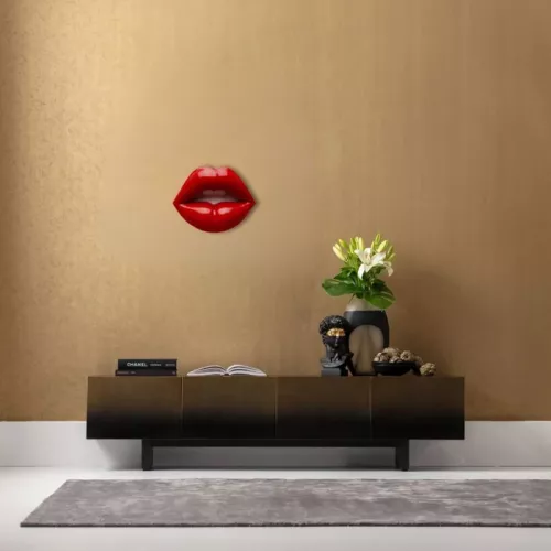 Väggobjekt Lips 30 cm röd