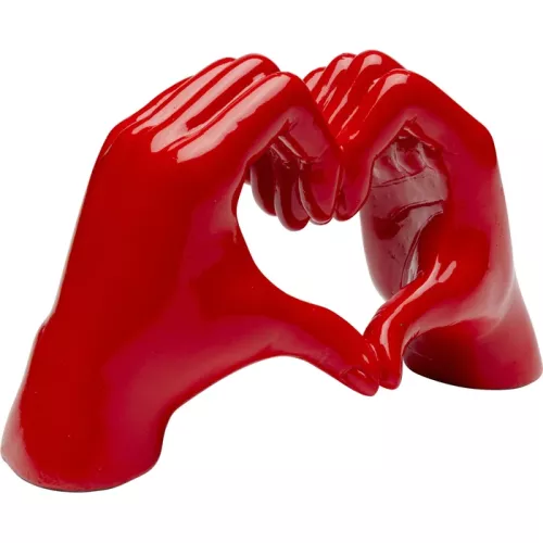Dekorfigur Heart Hands Röd 12 cm