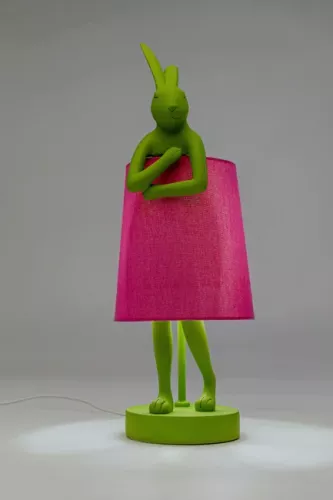 Bordslampa Rabbit Grön/Rosa, 50cm