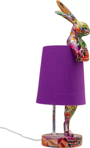 Bordslampa Rabbit Graffitti/Lila, 50cm