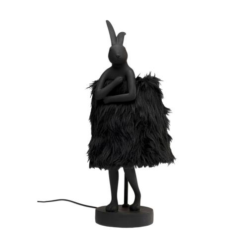 Bordslampa Rabbit Svart Päls, 50cm