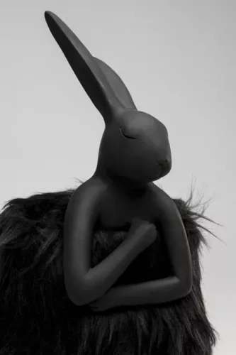 Bordslampa Rabbit Svart Päls, 50cm