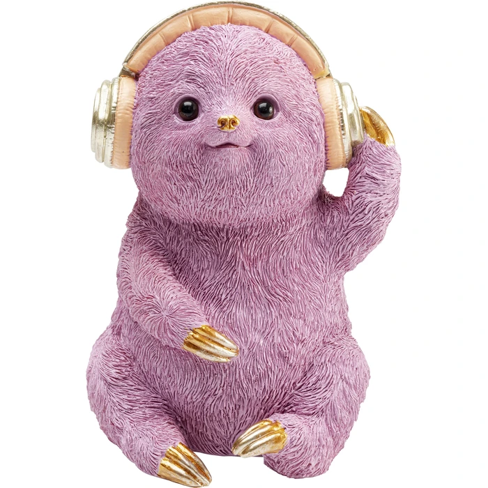 Dekorfigur Party Sloth - Sengångare, 14cm