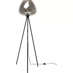 Golvlampa rökfärgat glas 146 cm