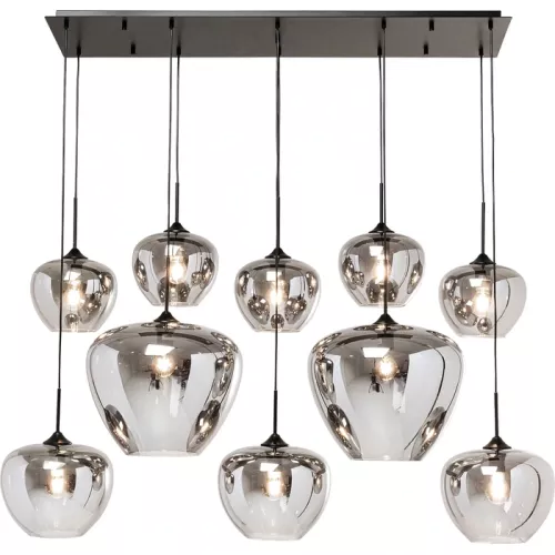 Taklampa pendel rökfärgat glas 160 cm