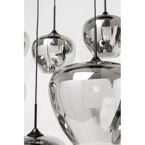 Taklampa pendel rökfärgat glas 160 cm