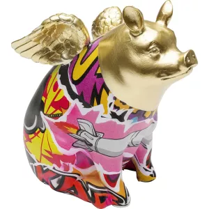Dekorationsfigur Graffiti Flying Pig 16 cm