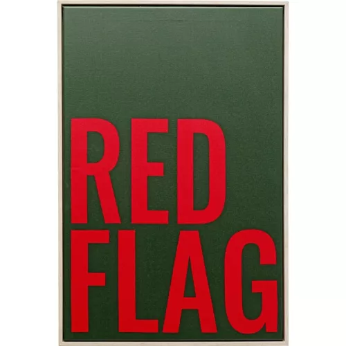 Tavla Red Flag 40x60 cm