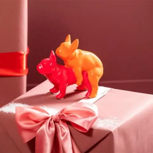 Dekorfigur Love Dogs Pink Duo Pop