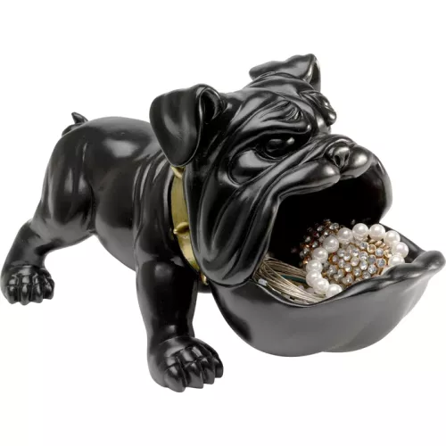 Dekorationsfigur Hungry Dog svart, 37 cm