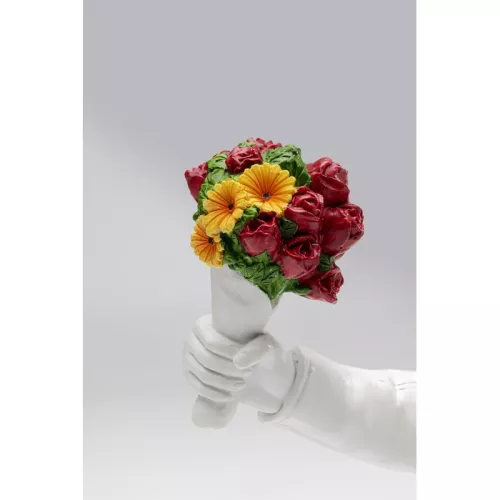 Dekorfigur Street Art Bouquet - Vit, 27cm
