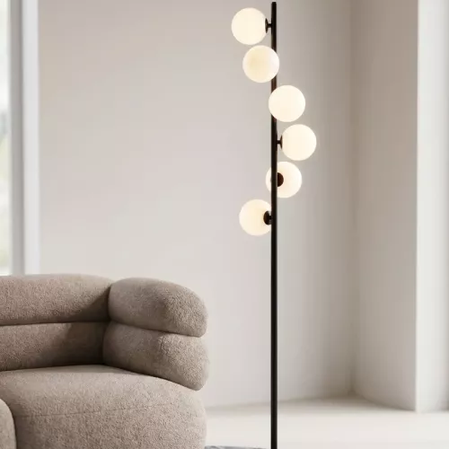 Golvlampa LED Scala Balls svart, 160 cm