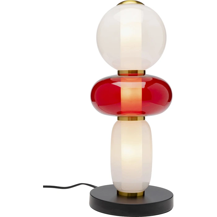 Bordslampa Candy – Röd/Vit, 43 cm