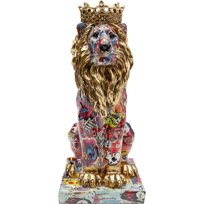 Dekorationsfigur Graffiti King Lion 29 cm
