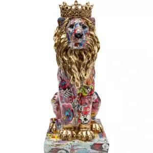 Dekorationsfigur Graffiti King Lion 29 cm