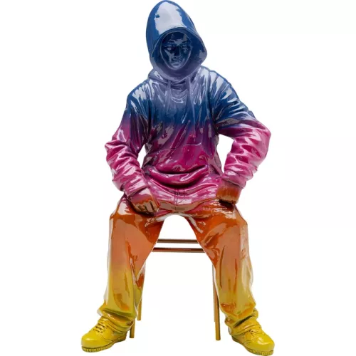 Dekorfigur Street Art Boy flerfärgad, 36 cm