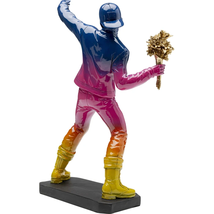 Dekorationsfigur Street Art Bouquet 41 cm, Flerfärgad, mått 39.5 x 24 x 14 cm, sedd bakifrån