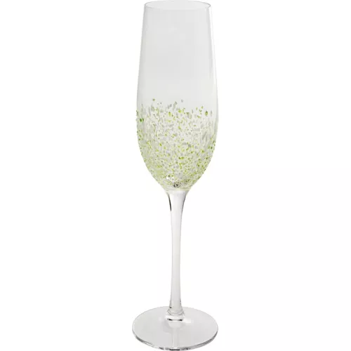 Champagneglas Confetti grön, Grön/Transparent, mått 26 x 7 x 7 cm, i huvudvy