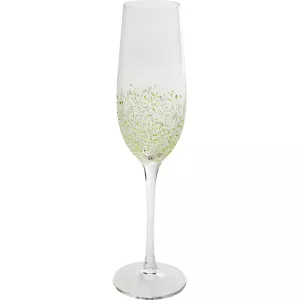 Champagneglas Confetti grön, Grön/Transparent, mått 26 x 7 x 7 cm, i huvudvy