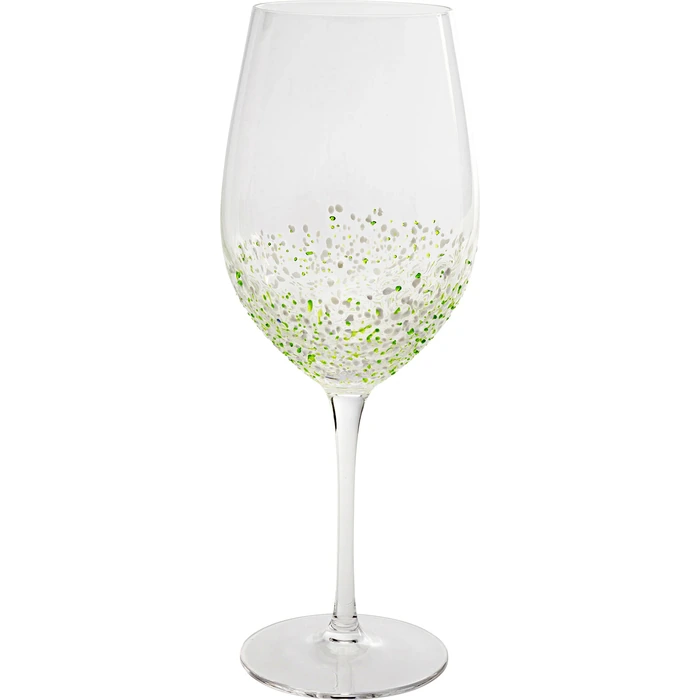Vinglas Confetti grön, 24 cm, Transparent/Grön, mått 24 x 9 x 9 cm, i huvudvy