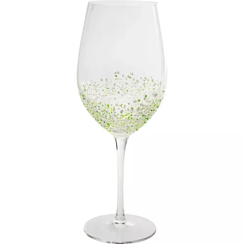 Vinglas Confetti grön, 24 cm, Transparent/Grön, mått 24 x 9 x 9 cm, i huvudvy