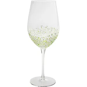 Vinglas Confetti grön, 24 cm, Transparent/Grön, mått 24 x 9 x 9 cm, i huvudvy