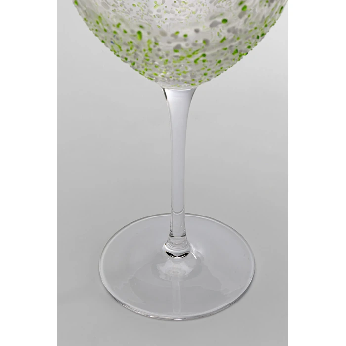 Vinglas Confetti grön, 24 cm, Transparent/Grön, mått 24 x 9 x 9 cm, sedd framifrån