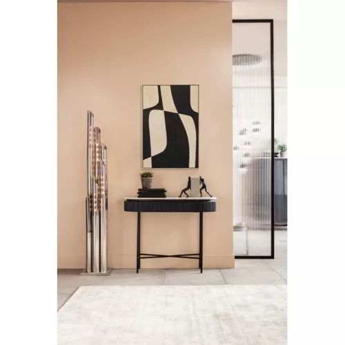 Canvastavla abstrakt svart/beige 63x93 cm