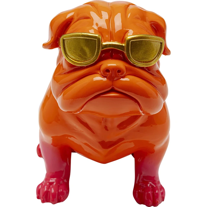 Dekorationsfigur Fashion Dog orange 17 cm
