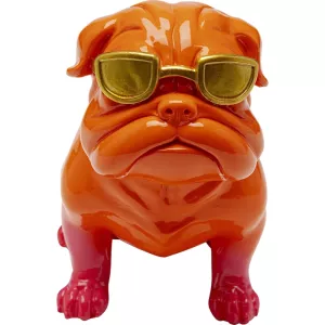 Dekorationsfigur Fashion Dog orange 17 cm