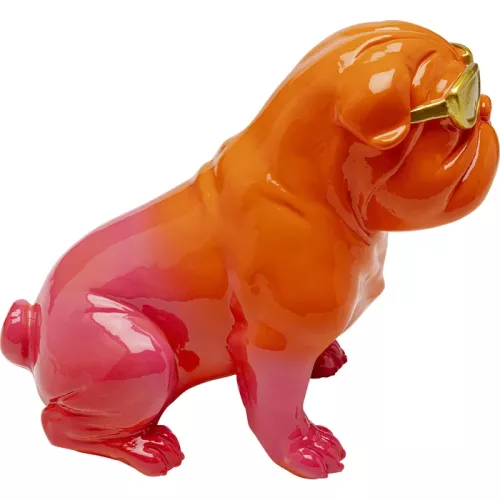 Dekorationsfigur Fashion Dog orange 17 cm