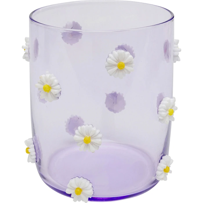 Dricksglas Party Flowers lila