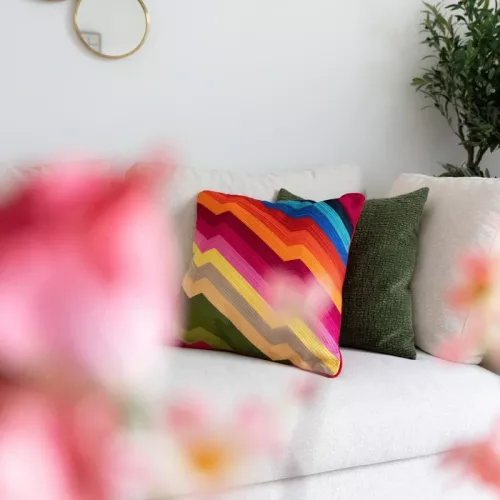 Prydnadskudde Artistic ZigZag 50×50 cm