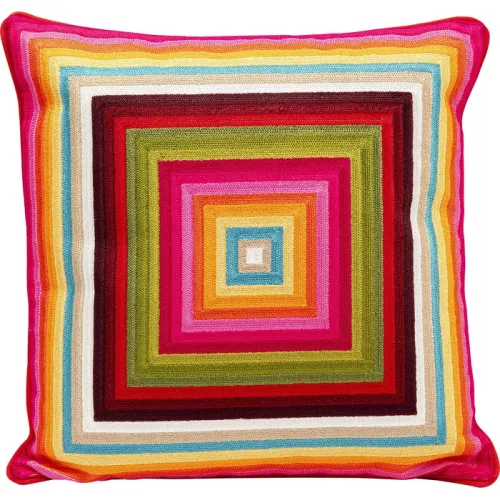 Prydnadskudde Artistic Square flerfärgad 50×50 cm