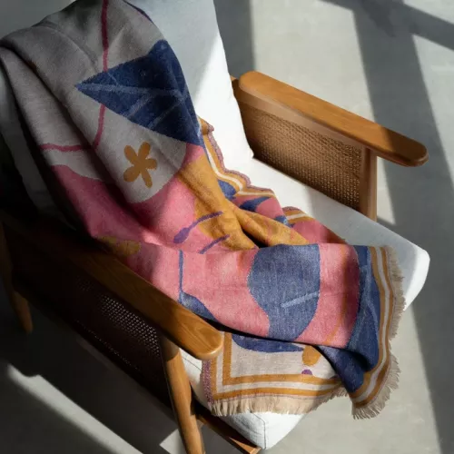 Pläd Retroblom – 170x130 cm