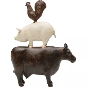 Dekorfigur Farm Animals - Ko/Gris/Tupp, 34cm