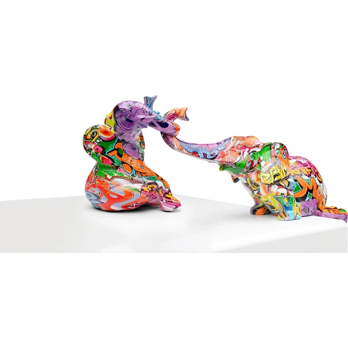 Dekorationsfigurer Elefant Zirkus graffiti