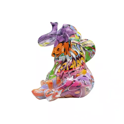 Dekorationsfigurer Elefant Zirkus graffiti