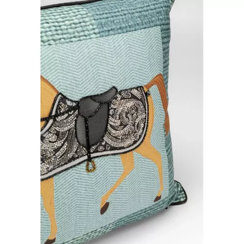 Prydnadskudde Horse Plaid 45x45 cm