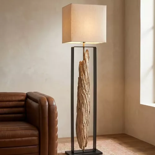 Golvlampa Nature Stem svart, 165 cm