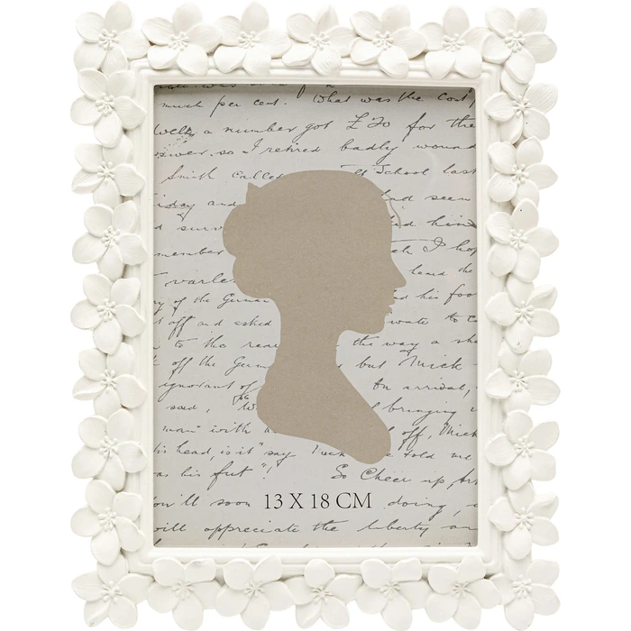 Fotoram Flores - Vit, 13x18cm