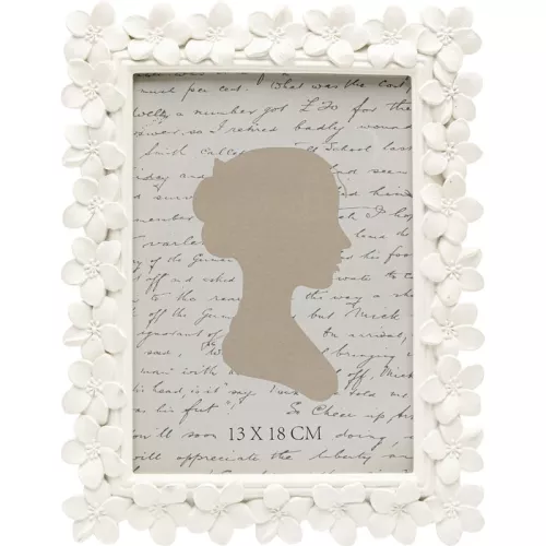 Fotoram Flores - Vit, 13x18cm