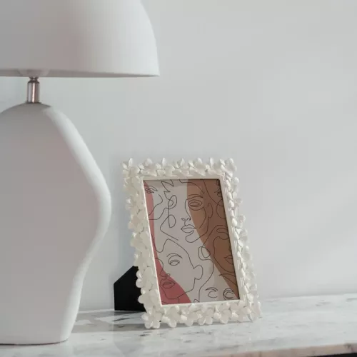 Fotoram Flores - Vit, 13x18cm