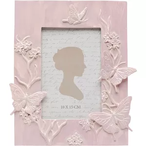 Fotoram fjäril rosa 10×15 cm