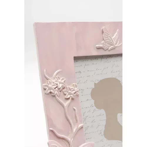 Fotoram fjäril rosa 10×15 cm