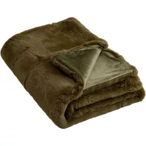 Pläd Mika - Oliv, 150x200 cm