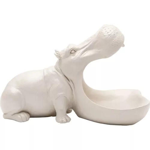 Skulptur Hungry Hippo - Greige 17 cm