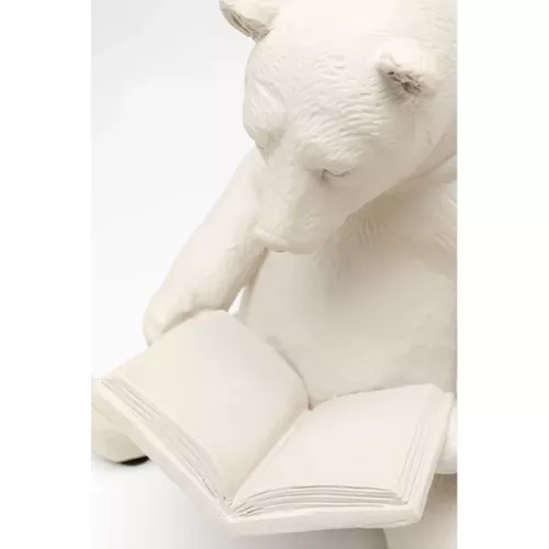 Skulptur Björnar läser greige 18 cm