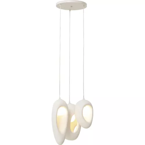 Taklampa Skulptural Trippel - Vit, Ø53cm