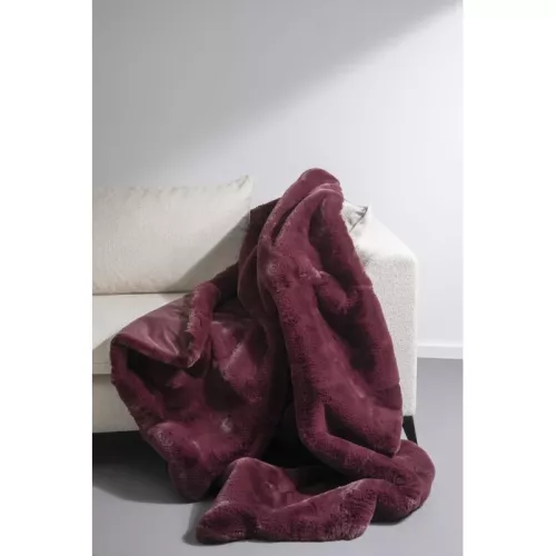 Pläd Mika - Aubergine, 150x200 cm